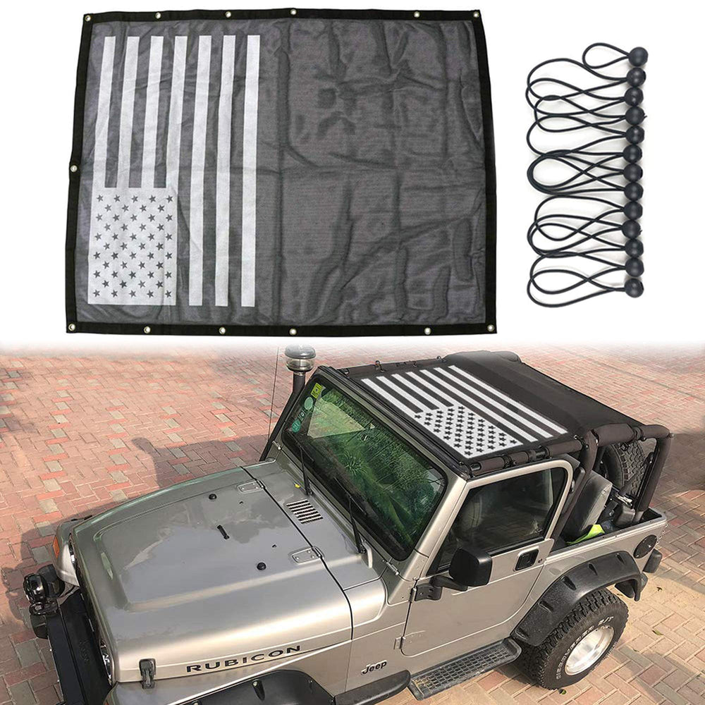 Sukemichi USA flag beauty and sun protection for jeep rides