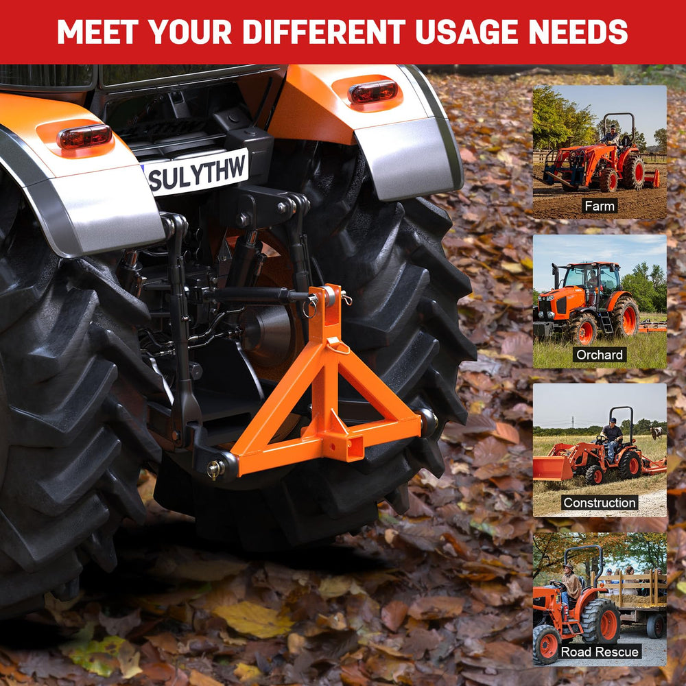 Easy installation with 7/8-inch lift pins on Sulythw hitch design.