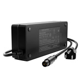 Sumaxium UL-listed 54V charger connected to a Super73 ebike for fast charging.