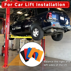 SunDiss in-use view shows color-coded shims supporting lift setup