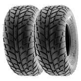 SUNF 14570x6 ATV tire side view for stable handling on paved surfaces.