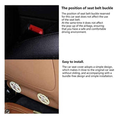 Suninbox linen seat cover is airbag compatible to maintain safety features.