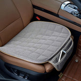 Suninbox linen seat cover on the front seat for breathable comfort on long commutes.