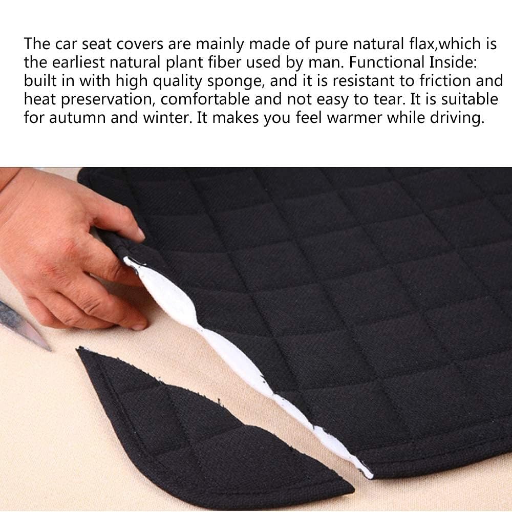 Suninbox linen seat cover in summer use protects skin from hot leather seats.
