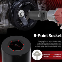 Sunluway 24mm socket delivers 3x momentum power for stubborn crank bolts