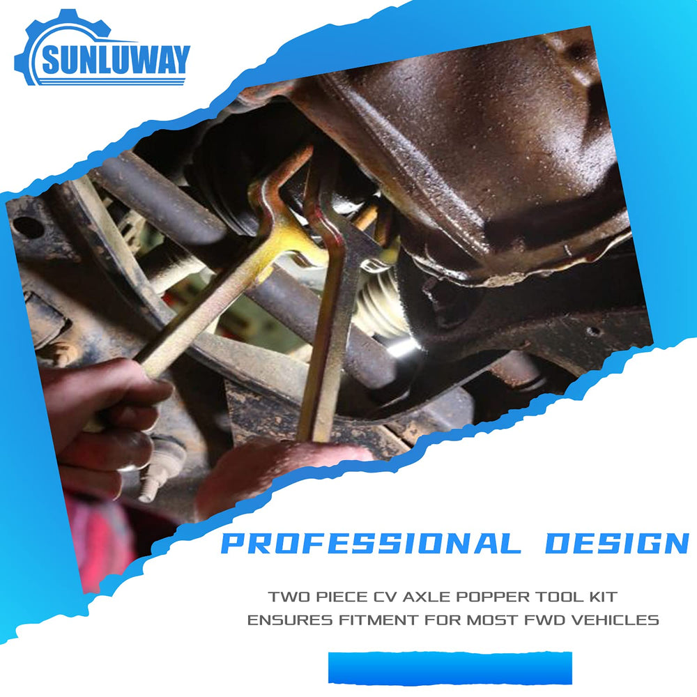 Sunluway axle popper with hardened steel demonstrates durable construction for daily garage use.