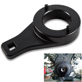Sunluway harmonic damper pulley holder on Toyota 3.4L V6 engine for secure bolt access.