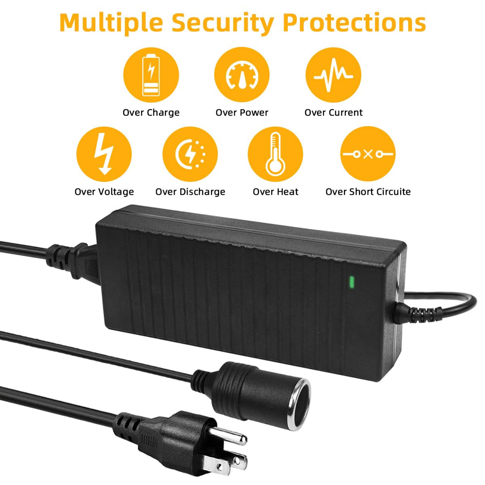 SUNMEG 180W converter cigarette-lighter port powers car accessories anywhere.