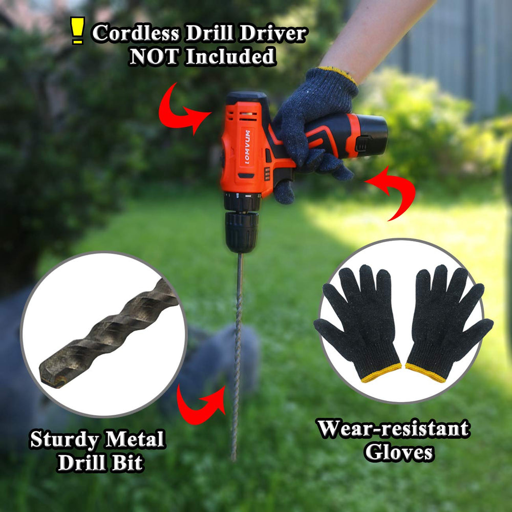 Sunnyglade steel drill bit designed to create pilot holes in hard soil.