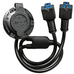 SunnyLith 20A RV shore power inlet with dual ports for simultaneous power access.