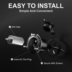 SunnyLith heavy-duty 12awg wiring emphasizes maximum current flow for outdoor use.