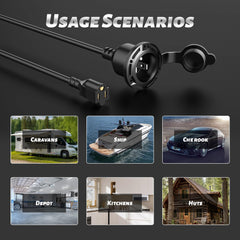 SunnyLith rugged shore power inlet designed for outdoor and marine environments.