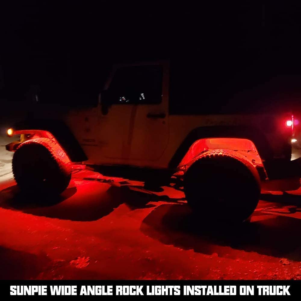 Sunpie rock lights feature durable aluminum housing for heat resistance and long life.