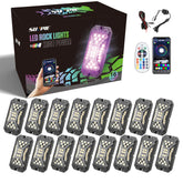 SUNPIE 16 pods RGBW rock light with full beam for trucks and boats