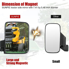 SUNPIE durable off-road tractor mirrors withstand rough field use
