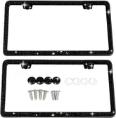 SunplusTrade bling license frame front view with sparkling rhinestones adds luxury to your car