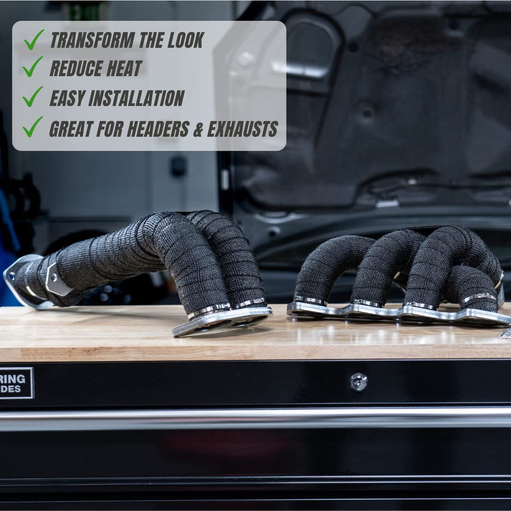 SunplusTrade heat wrap demonstrates universal fit for cars and motorcycles