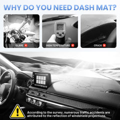 Sunsdrew dash mat installs easily without tools.