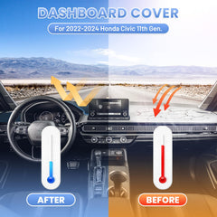 Sunsdrew dash cover with UV protection for 2022–2026 Civic.
