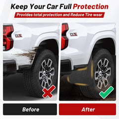Sunsdrew mud flaps rear-left on Colorado keep cargo area cleaner
