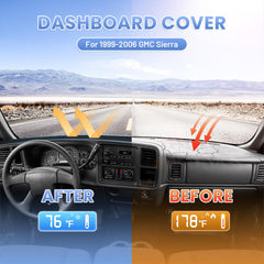 Sunsdrew dash cover UV shield blocks sun glare and preserves dashboard.