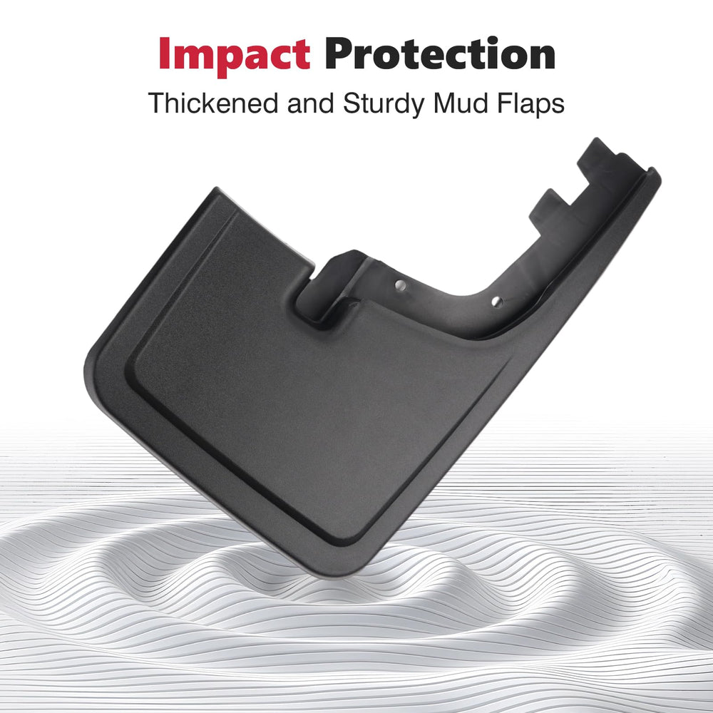 Sunsdrew mud flaps close-up shows durable ABS construction.