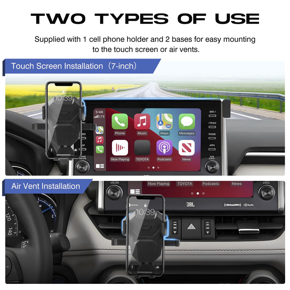 Sunsdrew RAV4 holder fits large phones and thick cases.