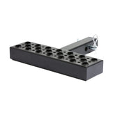 Sunshine Artisan hitch step mounted on a 2-inch receiver for easy entry.