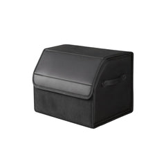 Sunshine Sky leather foldable trunk organizer with lid keeps SUV essentials neatly stored.