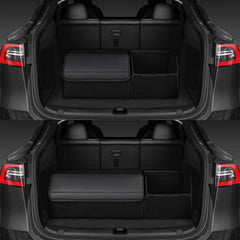 Sunshine Sky trunk organizer open showing adjustable compartments for easy access.