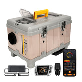 Sunster 8KW diesel heater front view shows compact, portable warmth for vehicles.