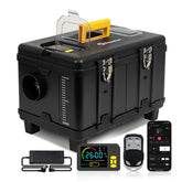 Sunster 8kW diesel heater in toolbox design for portable warmth on the go.