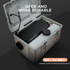 Sunster 8KW heater in a van setup demonstrates on-the-go comfort.