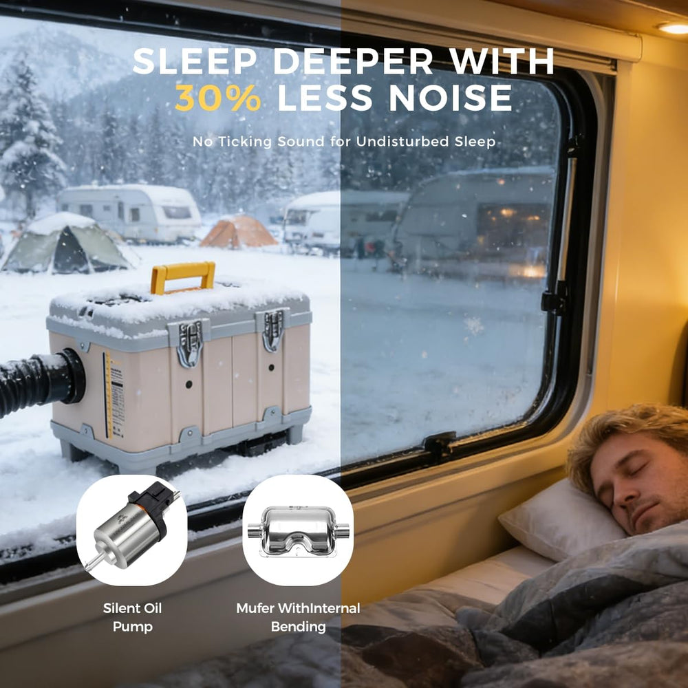 Sunster diesel heater thermostatic control and timers for personalized warmth.