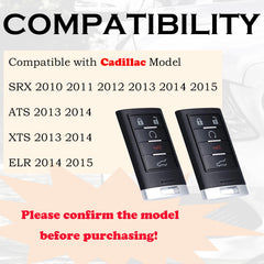 SUPALAND Cadillac SRX remote fob back view showing preinstalled electronics
