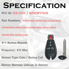 SUPALAND Dodge Charger remote fob side close-up highlighting controls