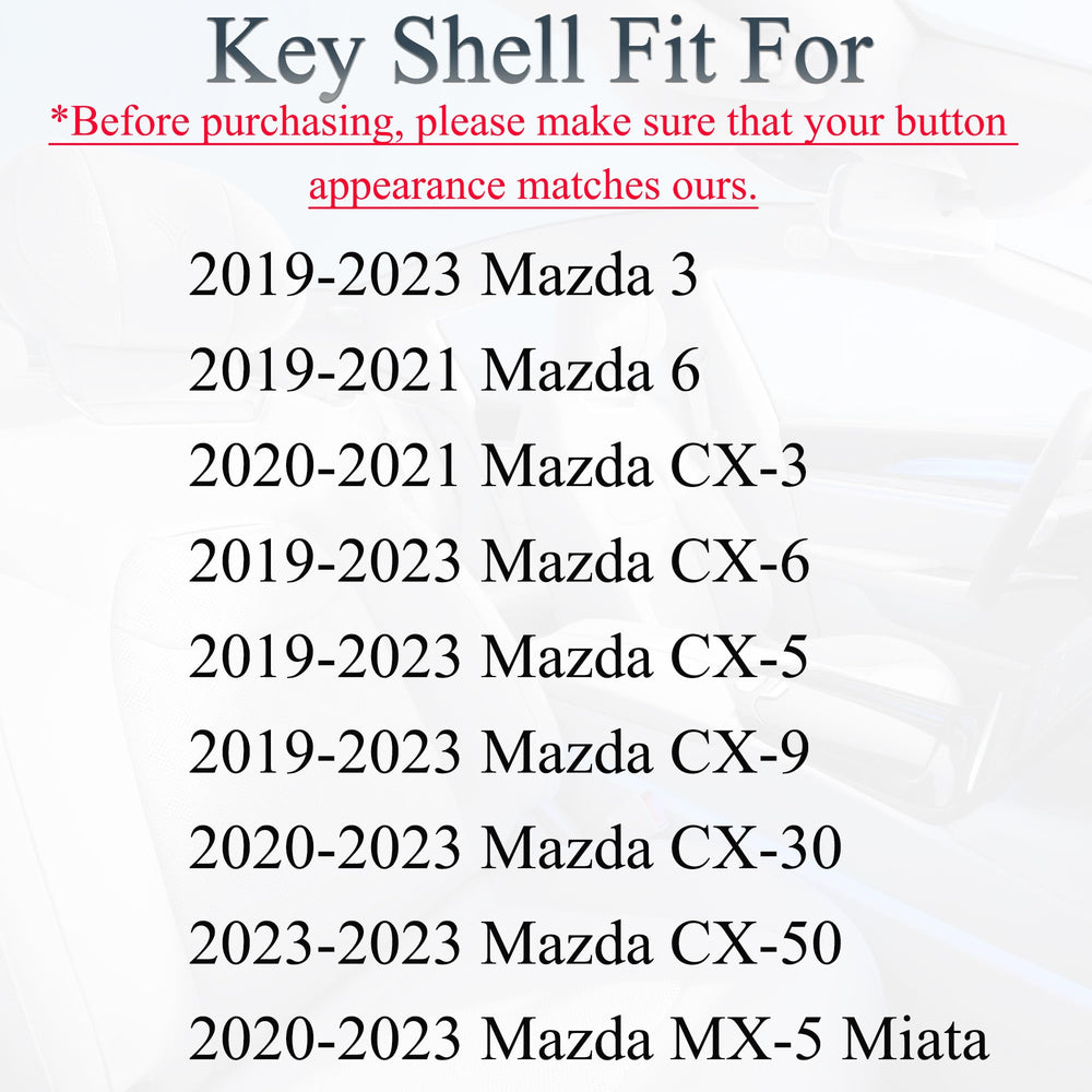 SUPALAND fob shell for Mazda CX-5 with precise button placement for easy use.