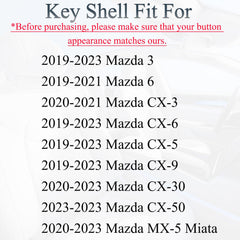 SUPALAND fob shell for Mazda CX-5 with precise button placement for easy use.