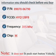 Supaland key fob for Toyota Camry back view with battery housing.