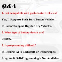 SUPALAND keyfob-battery-preinstalled ready for immediate use on compatible vehicles.