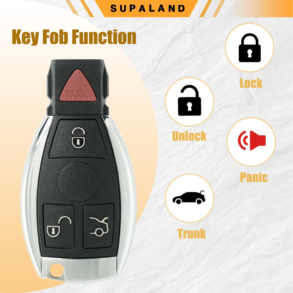 SUPALAND packaged key fob ships ready for programming and pairing.