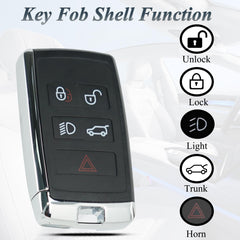 SUPALAND Land Rover key shell installation step graphic illustrating simple swap