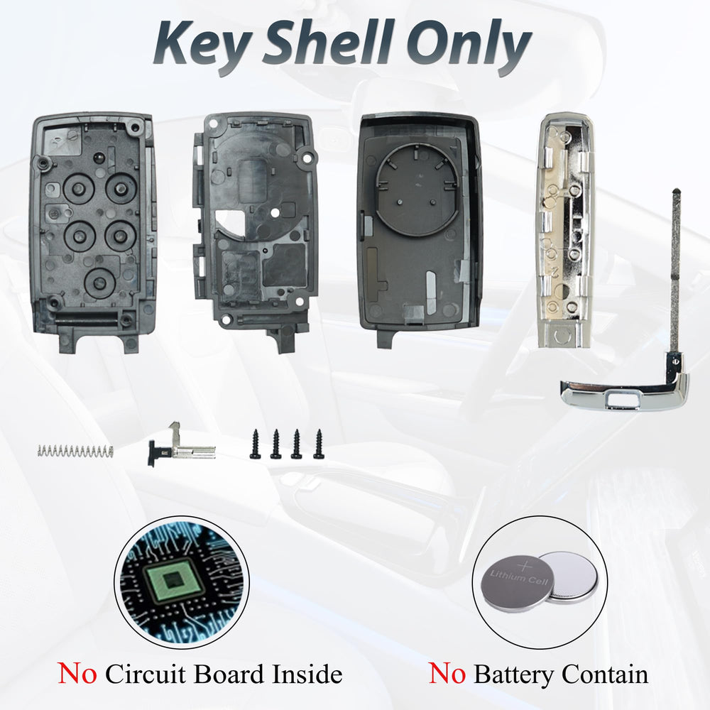 SUPALAND Land Rover key shell materials closeup featuring metal and plastic build