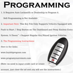 SUPALAND 5-button keyless fob designed for Nissan/Infiniti models for flexible use.