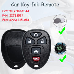 SUPALAND transponder remote for Pontiac G6/G5; programmable for compatible models.