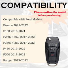 SUPALAND remote start fob for Ford F-250/F-350 front view enables quick entry.