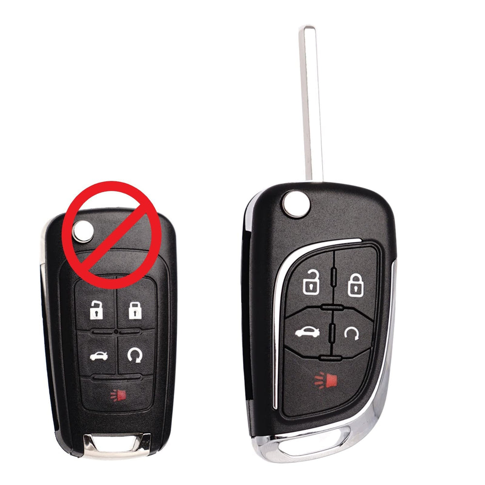SUPALAND key fob for Chevy Cruze with pre-installed battery, ready to program.
