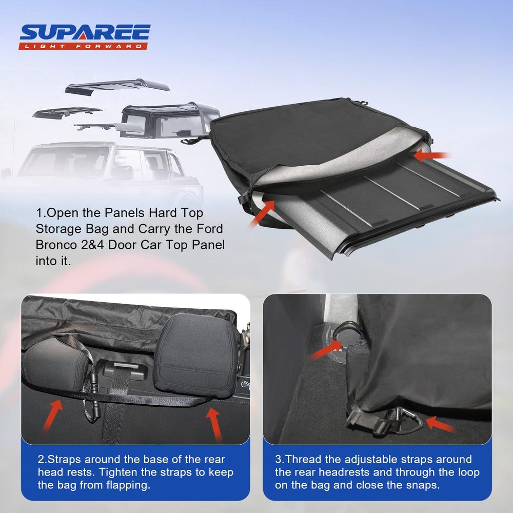 SUPAREE Freedom Panel Storage Bag open and zipped for safe panel storage