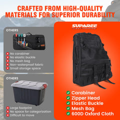 SUPAREE roll bar storage bag backpack conversion enables on-the-go storage.