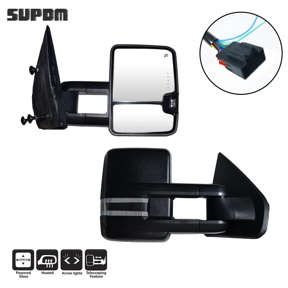 Left towing mirror from SUPDM set enhances side visibility for Ford F-150.